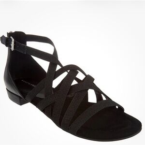 Brand new with box Marc Fisher Women's Play Cross Weave Sandal, Black. Size 7.5